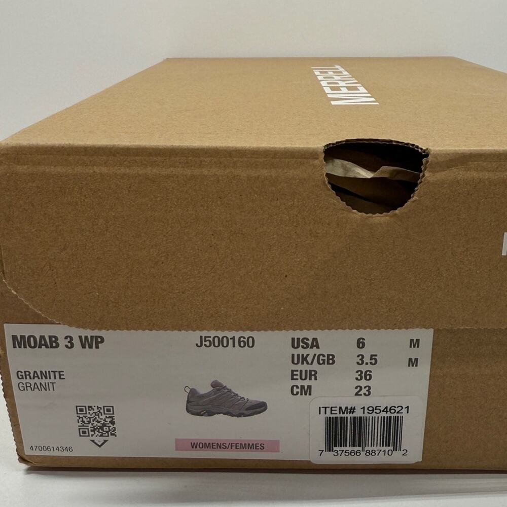 NIB • Women's Moab 3 In Granite Size: 6 - Picture 8 of 8